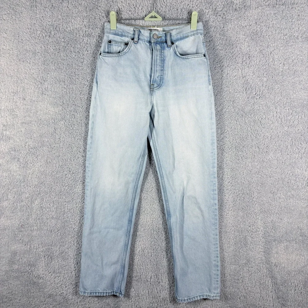 Reformation Cynthia High Rise Straight Leg Jeans‎ Size 24 Tahoe Light Wash Rigid